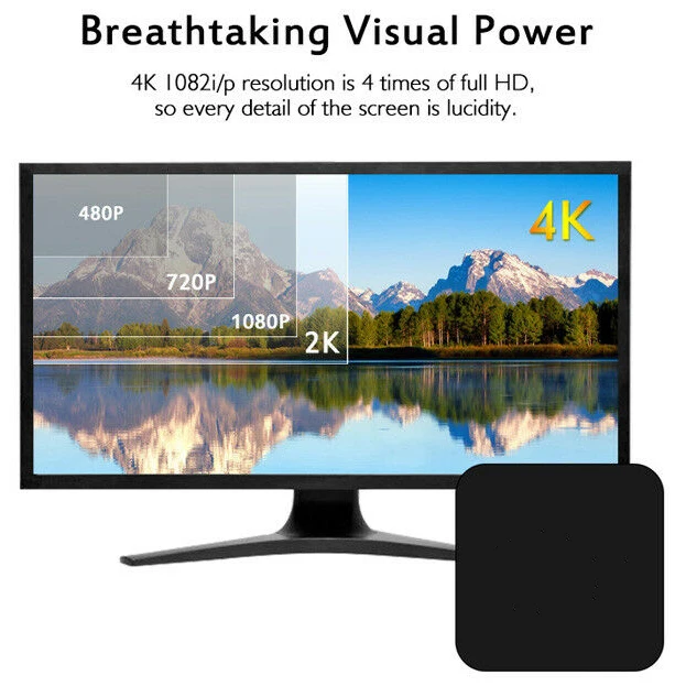 FULL-Mini tv BOX Android 7,1 1 ГБ/8 ГБ S905W 2,4 ГГц WiFi HD медиаплеер(штепсельная вилка европейского стандарта