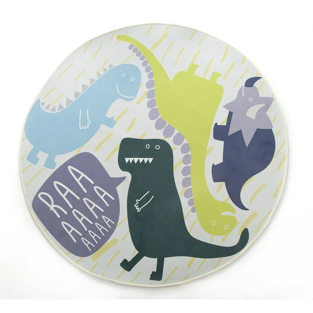 baby-crawling-mat-ins-dinosaur-style-cute-home-mat-children's-room-decoration-non-slip-mat-round-carpet-baby-soft-tent-mat