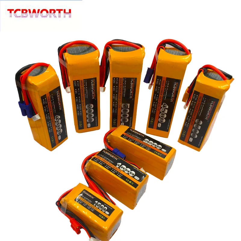 HRB 2 Pezzi Batteria LiPo 6S 22.2V 4000mAh 60C Con Spina EC5 – Per Elicotteri, Auto, Drone E Barca RC