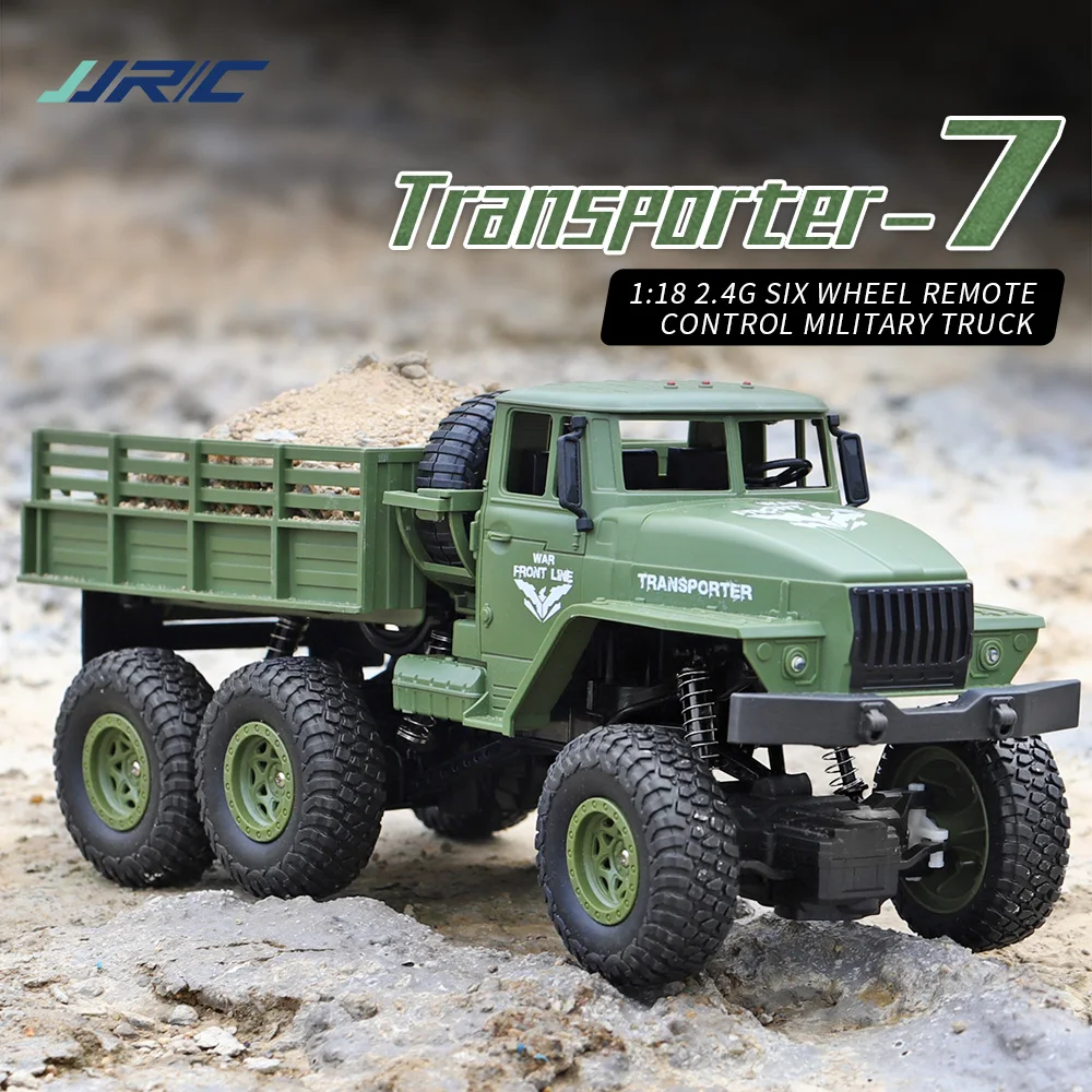 JJRC Q68 Q69 1/18 RC грузовик 2,4 г 6WD внедорожный гусеничный военный грузовик армейский автомобиль Детский подарок Дети Нескользящая игрушка подарок