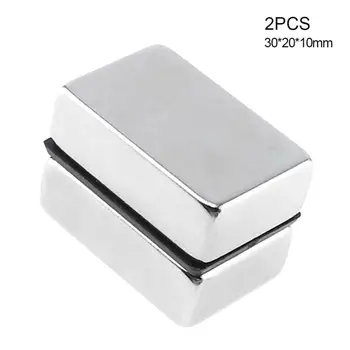 

2pcs/lot 30 x 20 x 10MM Strong Magnetite with Rectangle Type and Earth Magnet for Home / Office / Laboratory and Easy to Carry