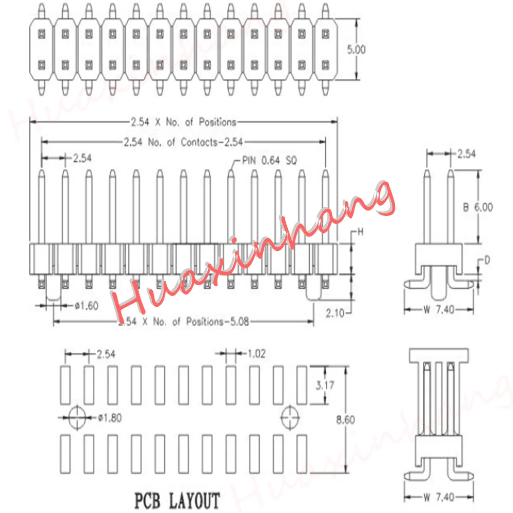 10 шт. 2X40 PIN двухрядный мужской SMD SMT 2,54 мм, Головка Булавки коннектор полосы 2X40PIN 2*40 40p 40PIN для печатной платы ARDUINO