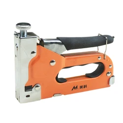 Agrafeuse manuelle 3 en 1, pistolet à Code, robuste avec 600 agrafes pour le travail du bois, bricolage de meubles 