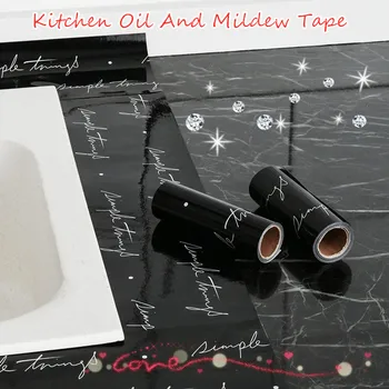 

Practical Magic Waterproof Kitchen Oil And Mildew Tape Cooker Wall Corner Gap Paste Aluminum Film Paste Home Kitchen Supplies