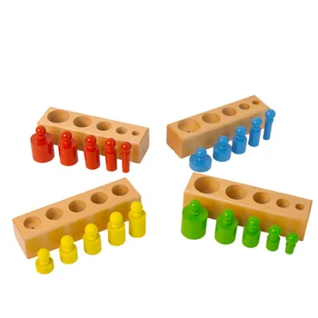 

Colorful Wooden Cylinder Toys Funny Socket Pair Learning Education Gift send Children