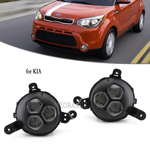 2 pcs LED DRL for KIA SOUL 2014 2016 LED fog lights headlight Front bumper fog lamps LED Driving Lamps Daytime Running Light
