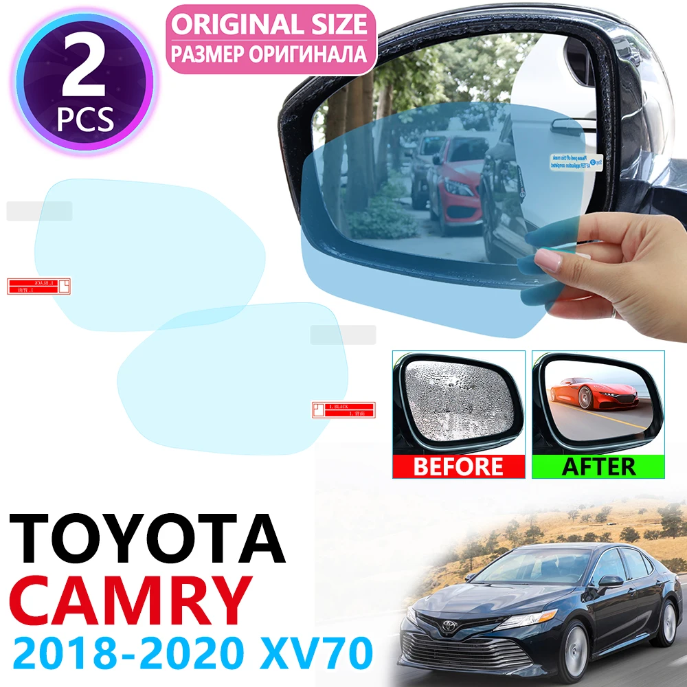 

for Toyota Camry 70 XV70 2018 2019 2020 Full Cover Rearview Mirror Anti-Fog Films Rainproof Anti Fog Film Clean Car Accessories