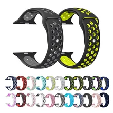 Силиконовый спортивный ремешок для apple watch 5, 4, 40 мм, 44 мм, ремешок для браслета iwatch 42 мм, 38 мм, серия 5, 4, 3, 2, 1 аксессуар