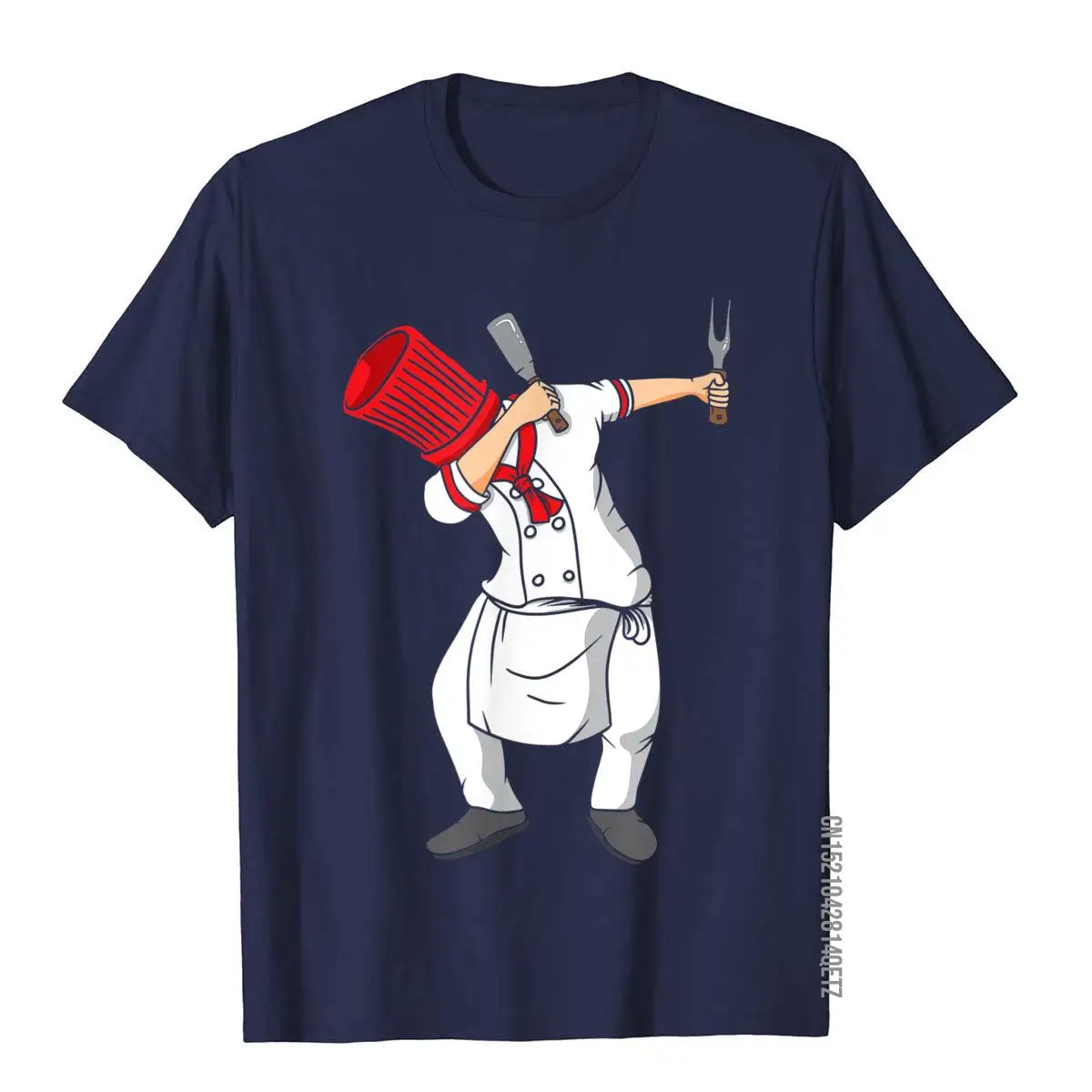 Dabbing Hibachi Chef Funny T-Shirt__B7550navy