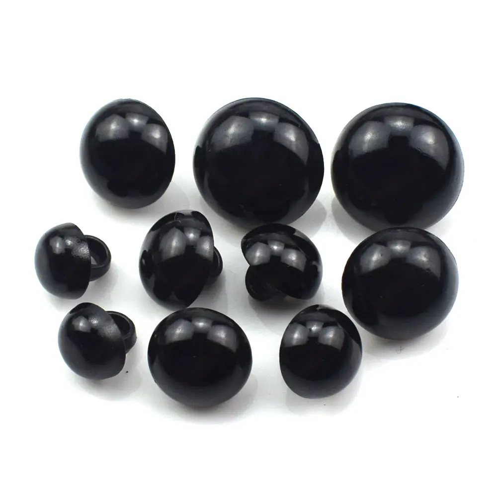 6-30MM Solid Eyes Black Plastic Safety Eyes for Bear Doll Puppet Plush Animal Doll Toy Eye Nose Animal Sewing Button Accessories plastic safety eyes,swing eyes,googly doll eyes,plastic toy eyes,safety eye tool,doll eyes