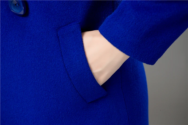 XUXI, женское модное шерстяное пальто, высокая элегантная длинная приталенная зимняя куртка, королевские пальто, шерстяное пальто, куртки размера плюс 4XL FZ237