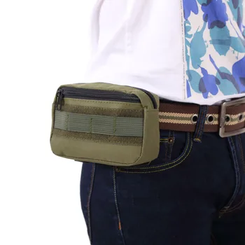 

Military Fanny Pack Molle Medical Pouch Multifunction Tactical Nylon Pocket Organizer Small Waist Bag Army