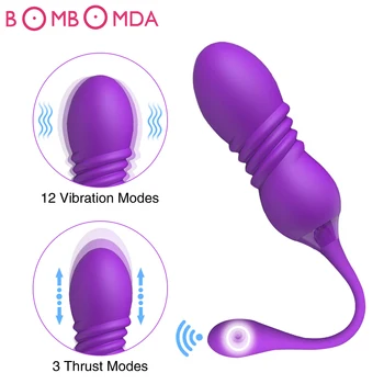 Bullet Vibrator Thrusting G-Spot Simulator Vaginal ball Anal Plug Vibrating Love Egg Masturbator Sex Toys For Women Adults Toys 1