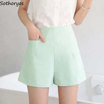 

Shorts Women Summer New 2019 Chiffon High Waist Loose Leisure Trendy Womens Clothing Daily Simple Korean Style All-match Chic