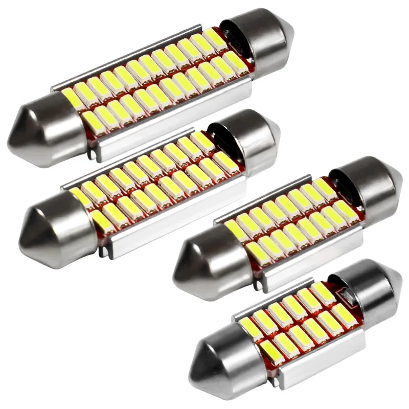 Лама светодиодная автомобильная Festoon 31/36/39/42 мм C5W C10W сверхъяркая 4014 SMD без ошибок