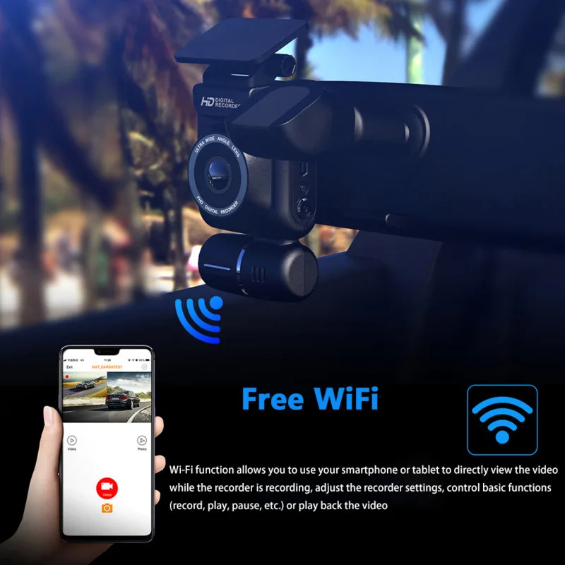 Carsanbo 2 дюйма видеорегистратор WIFI GPS скрытый Автомобильный 1080P Full HD Novatek 96663 чип Sony