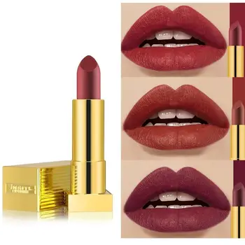 

yi siti Muse Kiss of Lipstick Matte Feeling Foggy Small Bars Lipstick Aunt Brown Orange Makeup 2980