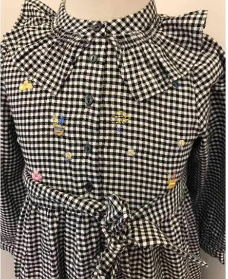 Girls_dress_long_sleeve_cotton_floral_pattern_blue_color_dress_boutique_kids_clothes_princess_girls_ (2)