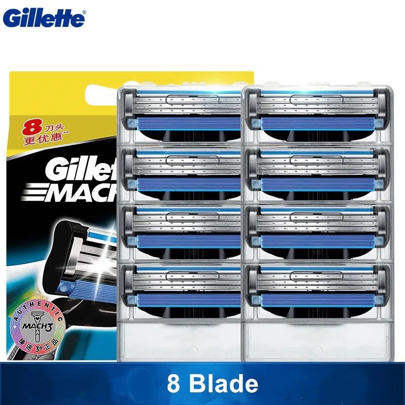 

Original Gillette Mach 3 Razor Blades Mach3 Brand for Men Beard Shaved Razor Blade Travel Case Shaving and Hair Removal