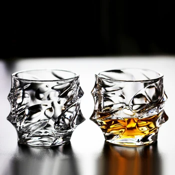 

2PCS/SET Crystal Whiskey Glass Cup For the Home Bar Beer Water and Party Hotel Wedding Glasses Gift Drinkware