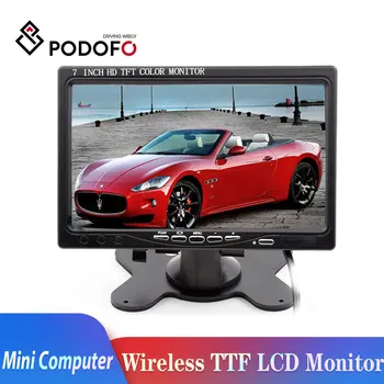 

Podofo 12V 24V Wireless Car Rear View Backup Camera IR Night Vision Kit + 7" TFT LCD Monitor For Truck Trailers Campers Bus RV