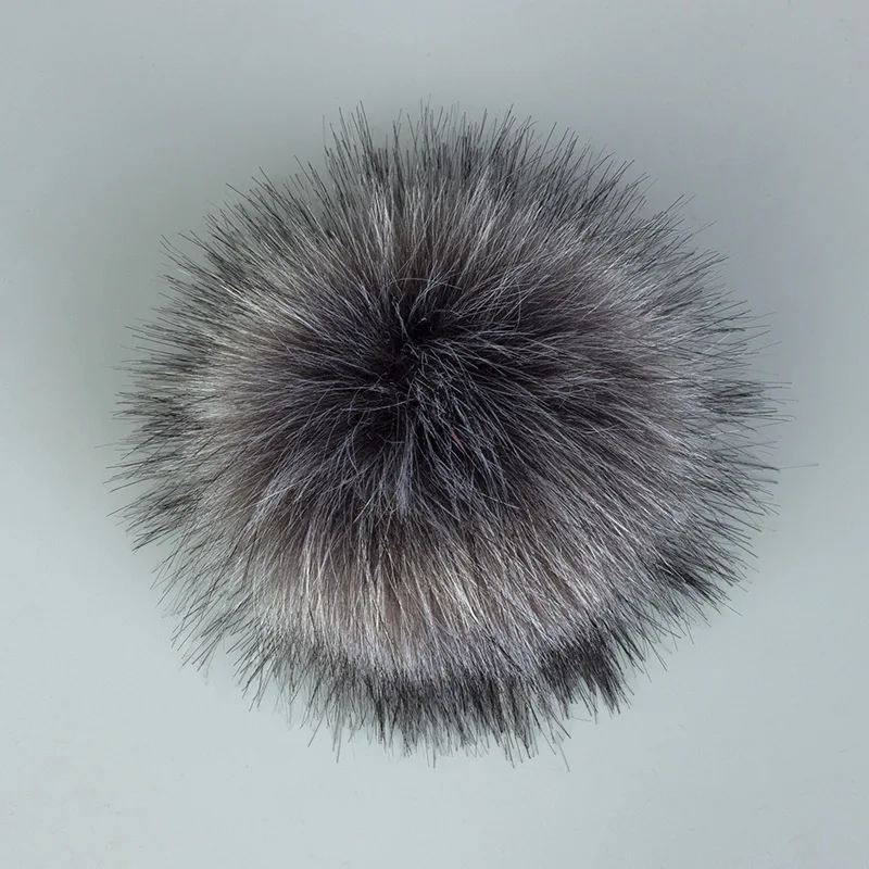 Geebro 15 см ручная работа DIY Hairball Hat Beanie шары Искусственный мех Pom шерстяной шар с пряжки для сумок аксессуары женские зимние шапки - Цвет: JQ02-1