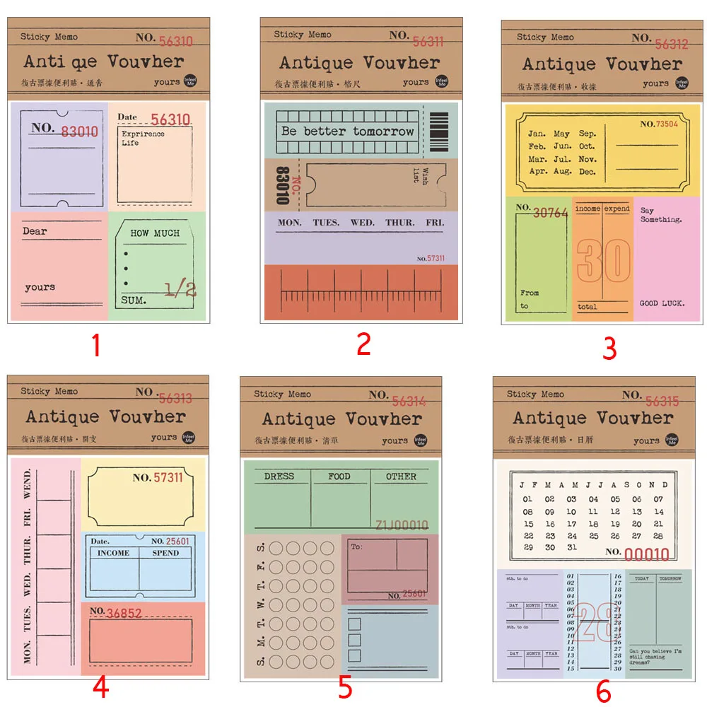 30 листов Ретро Мемо клейкий блокнот для заметок античный билет серии Скрапбукинг наклейки офисные школьные канцелярские открытки