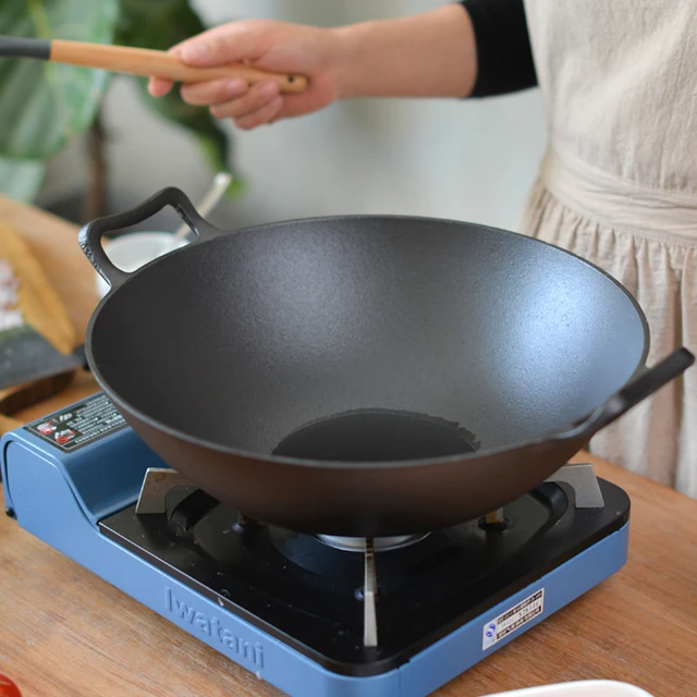 Hagyományos Kínai Wok Gas Kályha Nem Bot Főző Edény Öntöttvas Serpenyő Üst Konyhai Kiegészítők Ollas De Cocina Edények Bc - Image 3