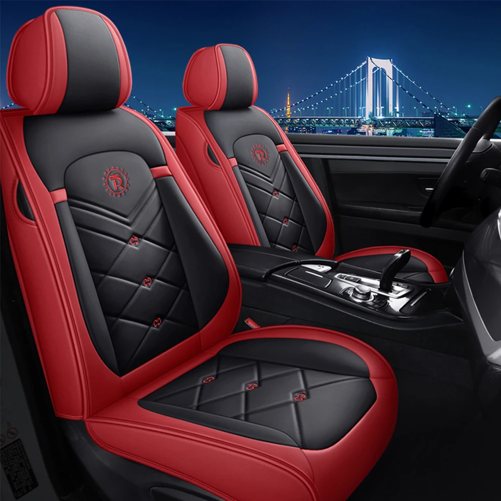 Xiangshan Respirant PU Seat Covers voiture en cuir Protecteurs Siège auto Coussin Ensemble complet Universal Fit for Suzuki Jimny Baleno Celerio Ciaz Liane Ignis Vitara 2019 Swift Air Bag Compatible 