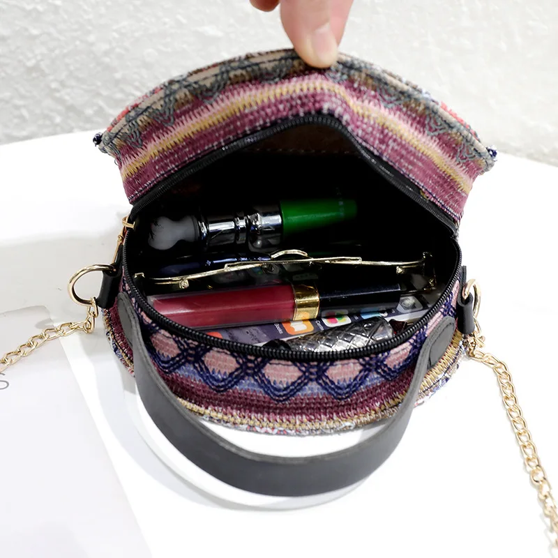 Фабрика оптом сумка через плечо женская tassled маленькая круглая сумка хиппи ретро сумка Культурный