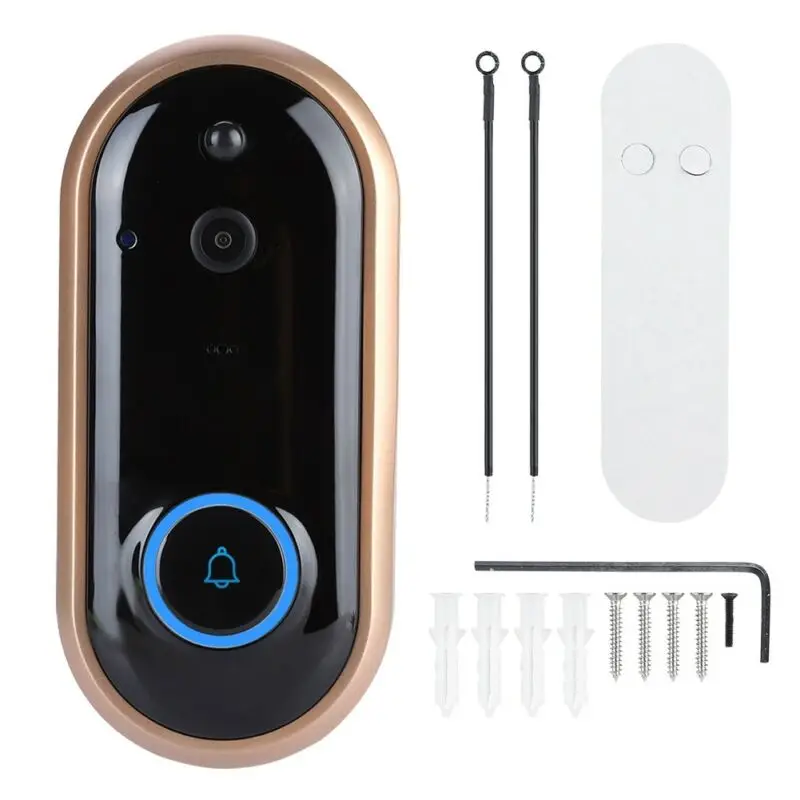 

Smart Video Wireless WiFi Door Bell IR Visual Camera Record Security System