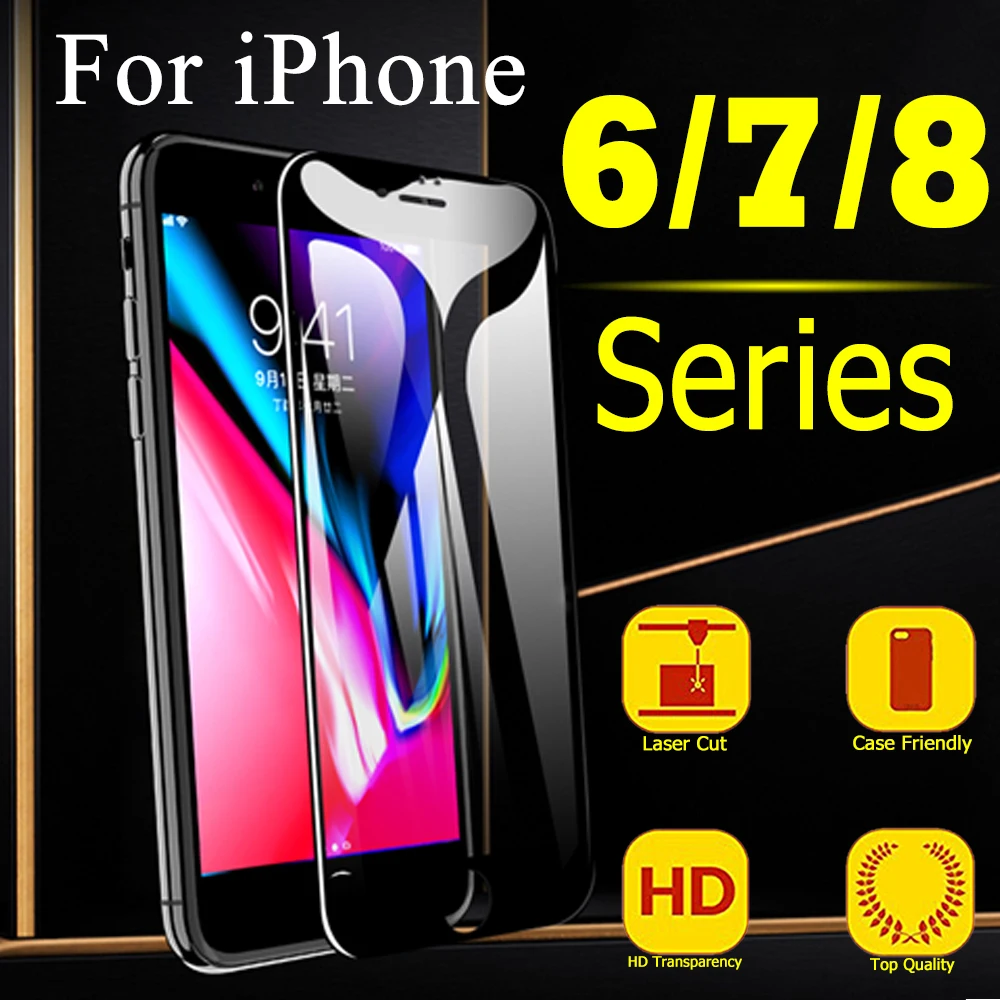 

Ip8 plus 7plus 6 protective glass on for Apple iPhone 6s 7 8 screen protector i phone i7 i8 tempered glas aifon 8plus cam armor