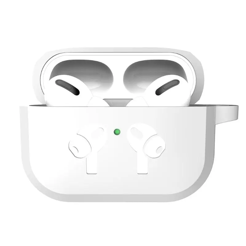 

Soft TPU Protective Cover Carbon Fiber Earphone Case Carabiner for Airpods Pro