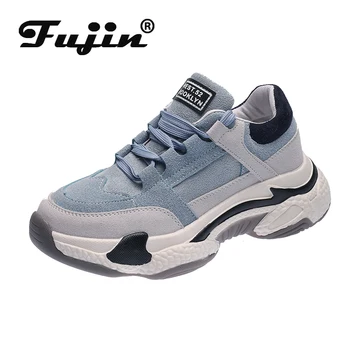 

FUJIN Women Sneakers Summer Spring Sneakers Women Casual Shoes Lace Up Female Boots Comrfortable Platform Single Shoes Women
