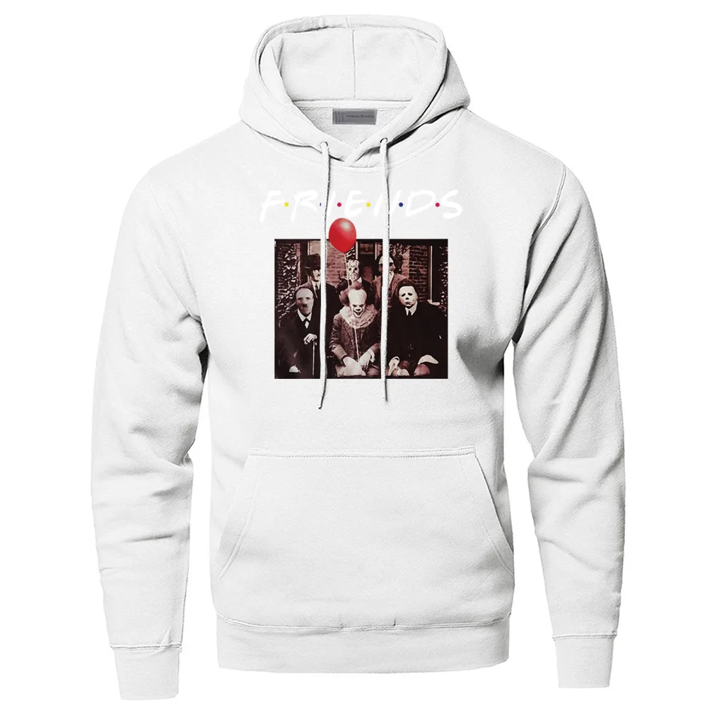 Ужасы друзья Pennywise Майкл Майерс Джейсон Voorhees Хэллоуин Толстовка мужская Толстовка флисовый теплый пуловер с капюшоном худи