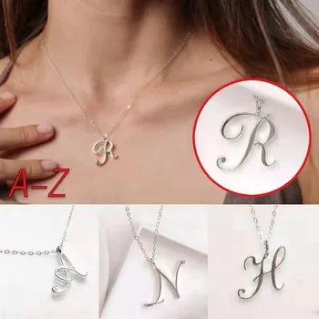 

Women 2020 New Alphabet Necklace Female Simple Clavicle Chain Pendant A-Z letter Necklace