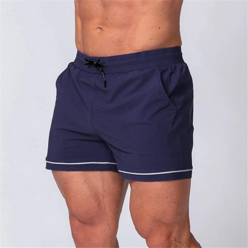 

Summer Running Sports Shorts Men Gym Fitness Training Bermuda Male Bodybuilding Skinny Thin Short Pants Beach Quick dry Bottoms