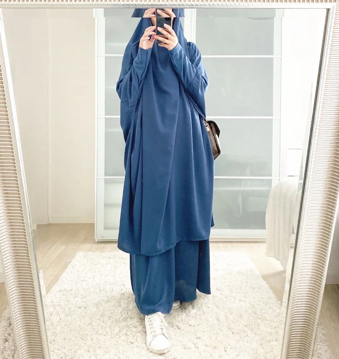 Muslim Sets For Women Dubai Turkey Hijab Dress Ramadan Eid Mubarak Abaya Islamic Clothing Robe Arabe Ensemble Femme Musulmane muslim dress muslim robe muslim sets