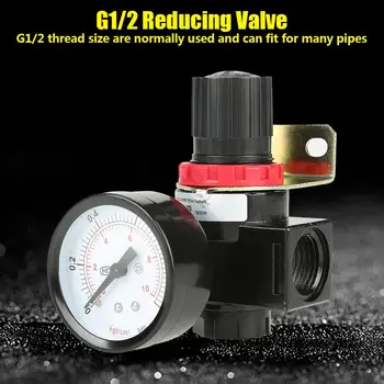 

BR4000 G1/2 Inch Air Regulating Valve Reducing Valve Control Compressor Pressure Regulating Regulator Valve With Gauge Meter