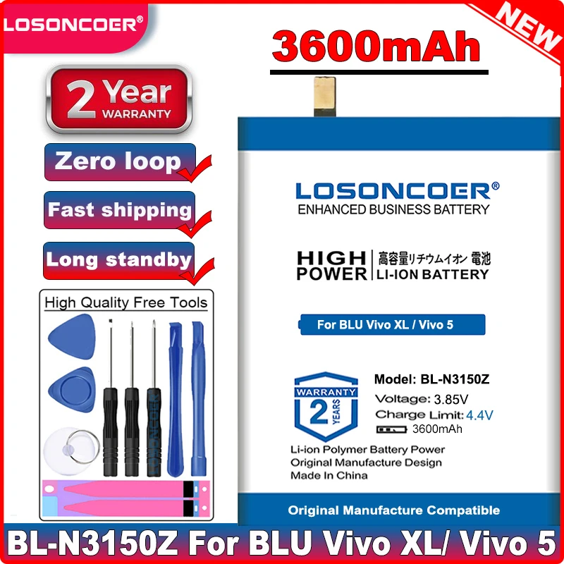Аккумуляторная батарея LOSONCOER для BLU Vivo XL / 5 5R V0050UU V0090UU V0090E|Аккумуляторы мобильных