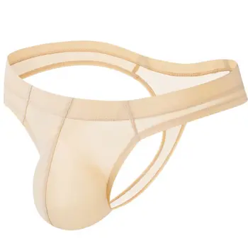 

Men's Briefs Sexy Low Rise Briefs See Through Bikini T-Back G-String U-Bulge Breathable Underwear Solid Breathable Underpants