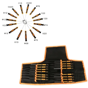 

15pcs Magnetic Precision Screwdriver Set Torx/Pentalobe/Slotted/Phillips Multifunctional Phone Camera Computer Repair Tool Screw