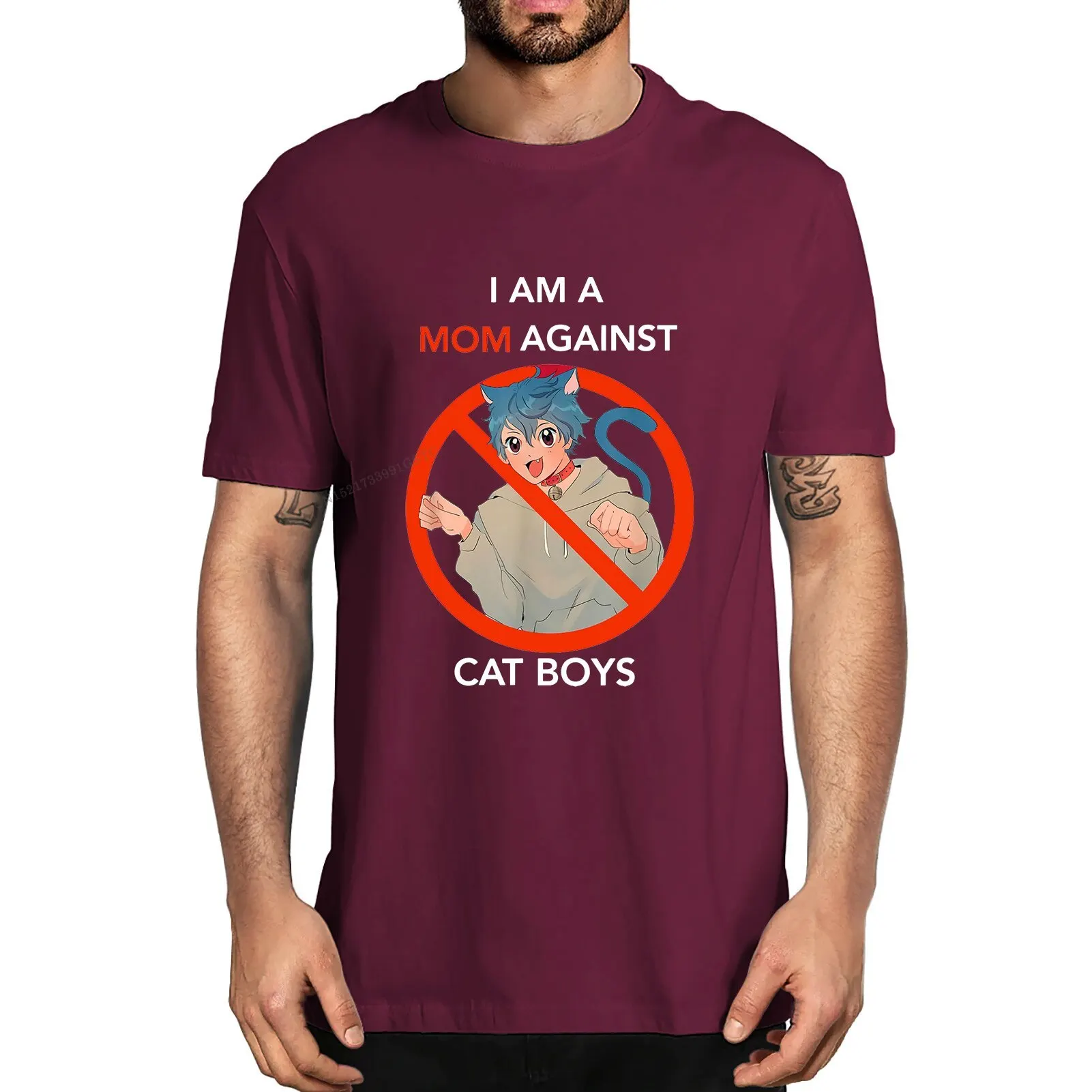 

Забавная Новая мода «Я мама против кота», забавная аниме-футболка для мальчиков, новинка для взрослых, Классическая забавная Мужская хлопковая футболка премиум-класса, футболка для девочек