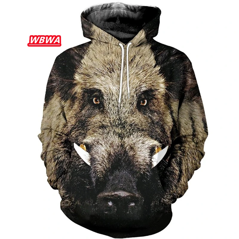 Boar Rhinoceros Dog Hunting Rabbit 3D Print Men Hooded Hoodies Hunting Hunter Women Sweatshirts Casual Hip Hop Shirt Clothing 02