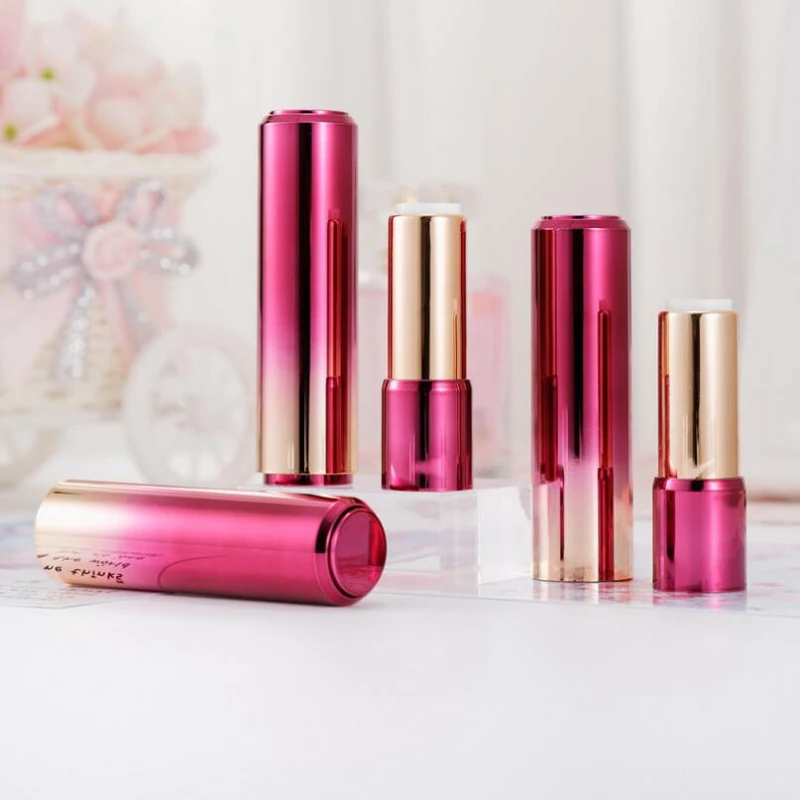 

Gradient Purple Pink Empty Lipstick Tubes Container DIY Lip Balm Tube 12.1mm Cosmetic Lipstick Refillable Bottle 200pcs/lot