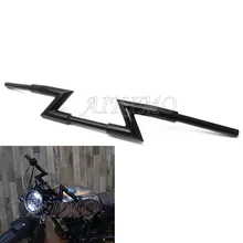 Мотоцикл Расширенный утолщенный 1/" Диаметр молния сталь низкая Z-Bar Drag руль универсальный для Harley Kawasaki 22 мм диаметр