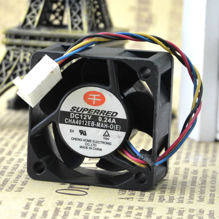 Бесплатная доставка SUPERRED CHA4012EB-MAH-O 40 мм 4 см DC 12V 0.24A с двойным шарикоподшипником