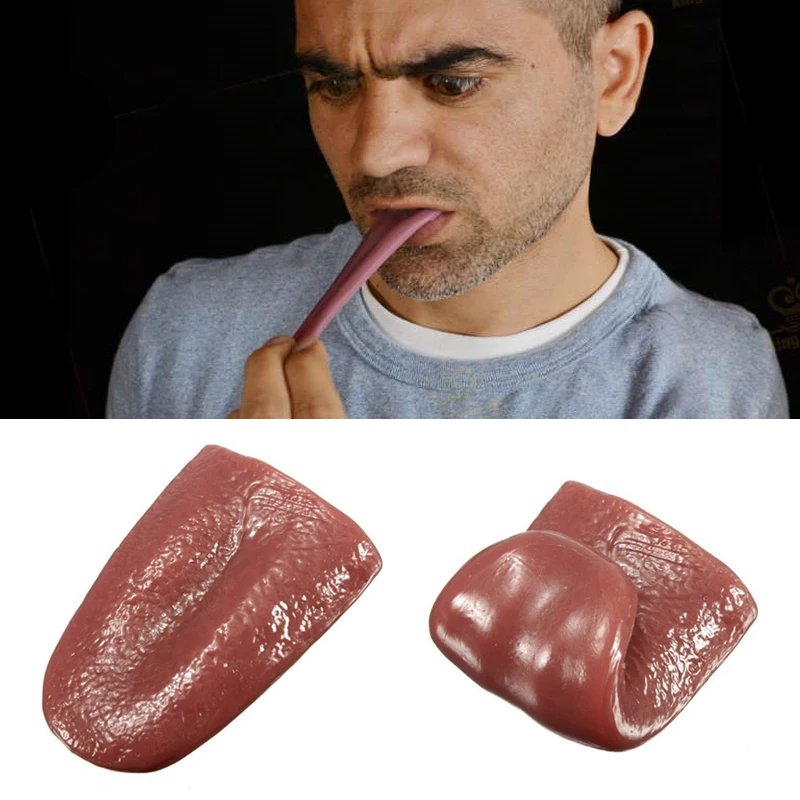 1PC Halloween Cosplay Magic Tricks Tongue Toy Prop False Simulation Funny Party Dress Up |