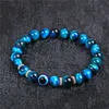 Natural tibetan lava tiger eye stone bracelet 8mm for men women lucky blue greek turkish devil evil eye bracelet jewelry male ► Photo 3/6