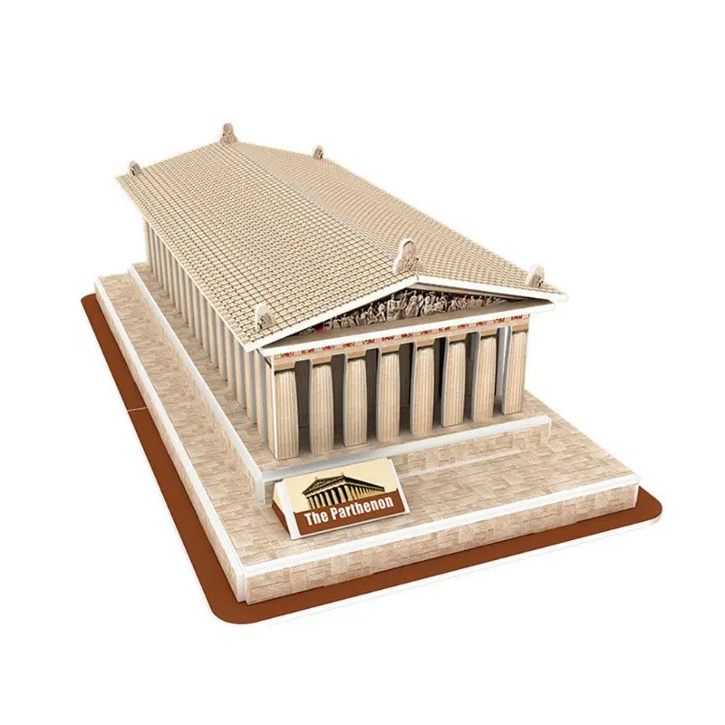 3D слово знаменитые здания архитектурный паззл головоломка модель